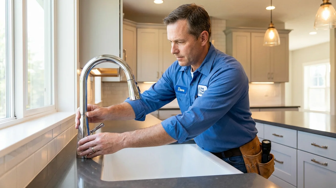 Kitchen faucet installation by Johns Plumbing LLC in Botkins